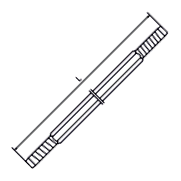 Extension rod - thread R32xR32 / 1000