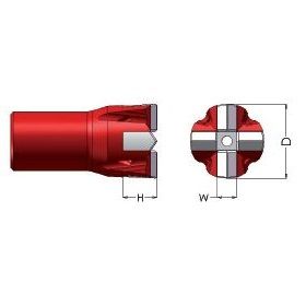 Cross bit R25 - 57mm