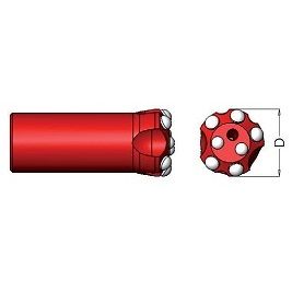 Button bit, taper 2 (4°46) - 41mm H